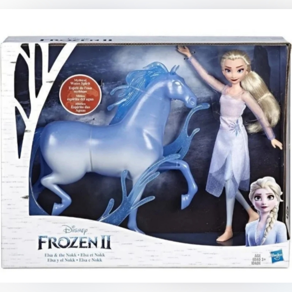 Frozen 2 Disney Elsa and the Nokk Water Spirit Horse 11" Doll NWT Hasbro